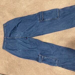 Denim Cargo Pants